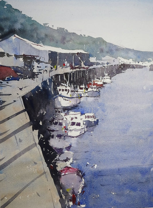 Original Watercolor - Padstow Harbour