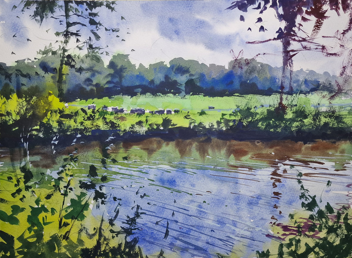 Original Watercolor - River Avon