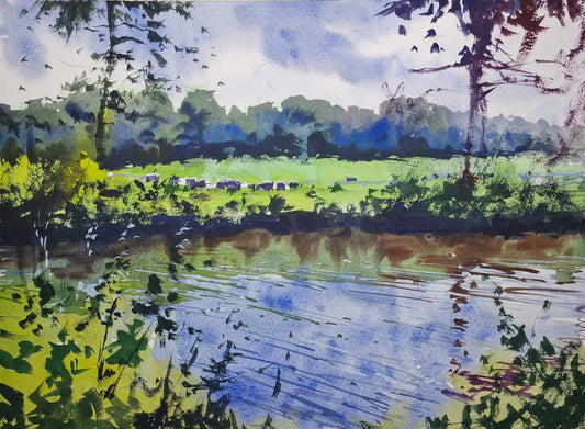 Original Watercolor - River Avon