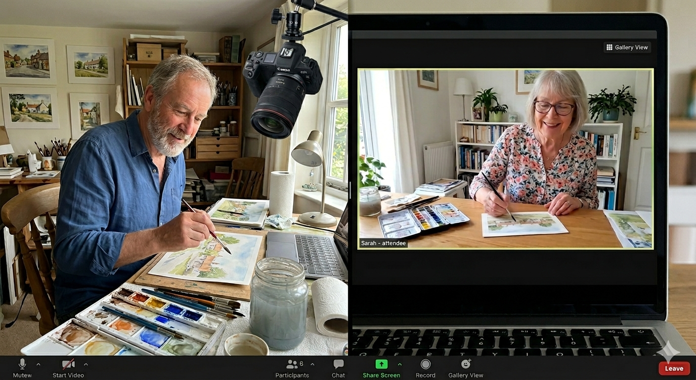 One-to-one Art Lesson with Tim via Zoom