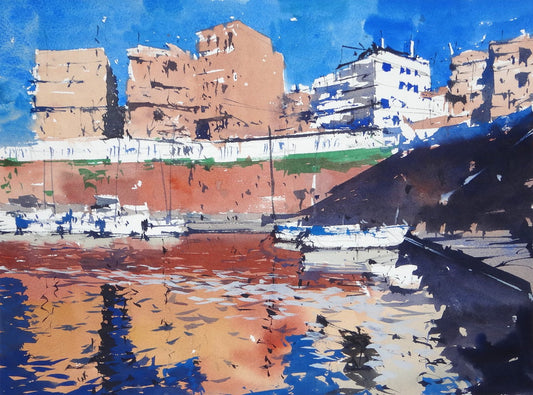 Original Watercolor - L'Ametlla de Mar 9