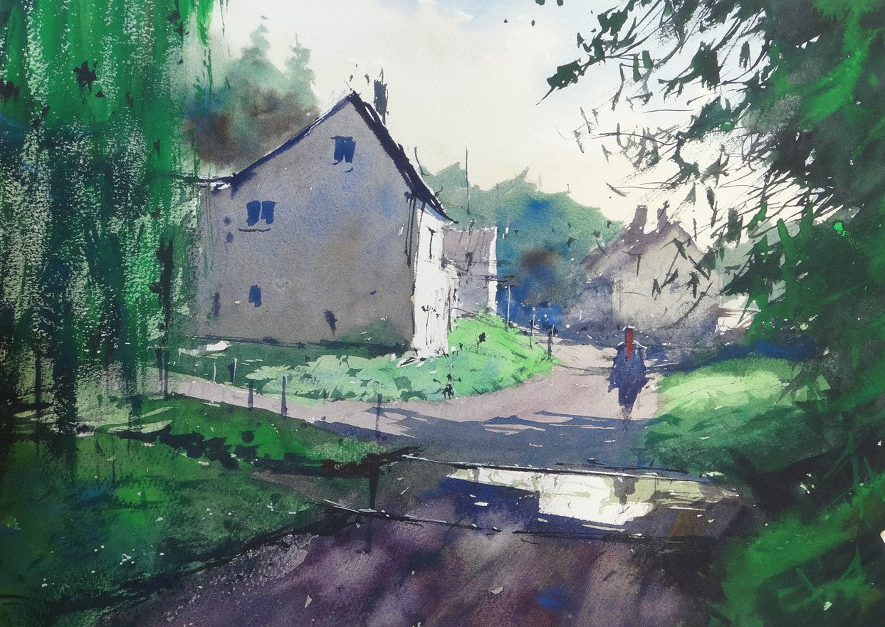 Original Watercolor - The Ford at Yate Rocks